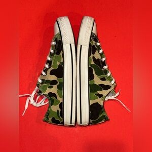 VTG 00s Converse Chuck Taylor x Bapesta Bape ABC Camo Green Low Men’s 8 US READ